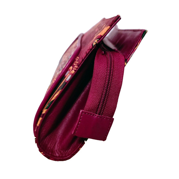 100% Silk Pineda Covalin Clutch Purse Mexico Colorful Mola Design - Picture 4 of 12